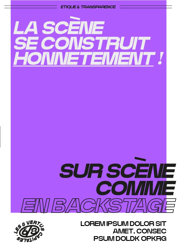 La scène se construit honnêtement